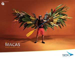 تصویر تبلیغاتی شرکت مسافرتی Tame Ecuador: پرواز به مکاس