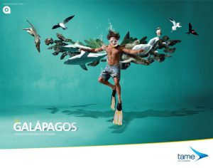 تصویر تبلیغاتی شرکت مسافرتی Tame Ecuador: پرواز به گالاپاگوس
