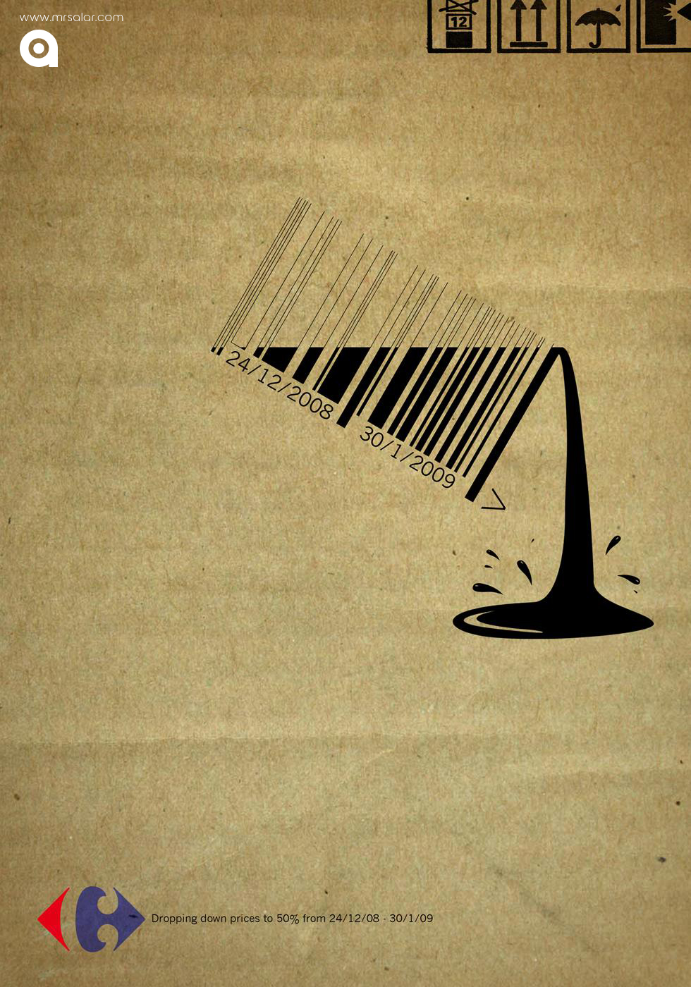 تصویر تبلیغاتی فروشگاه زنجیره‌ای Carrefour: بارکد ۳