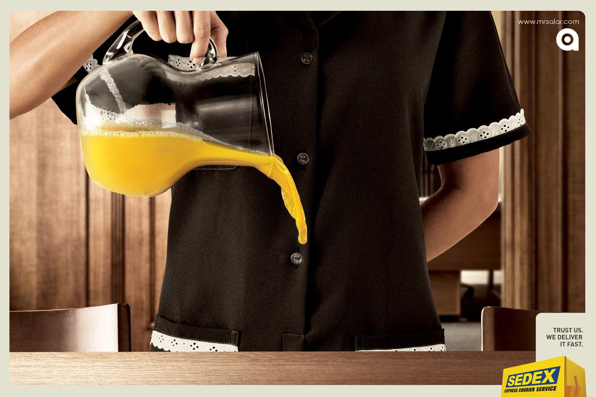 تصویر تبلیغاتی شرکت حمل بار Sedex: آبمیوه