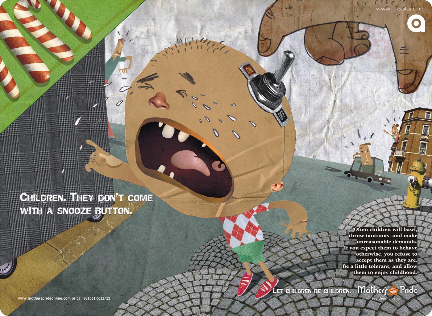 تصویر تبلیغاتی مواد غذایی Mother’s Pride: دکمه خواب و بیداری