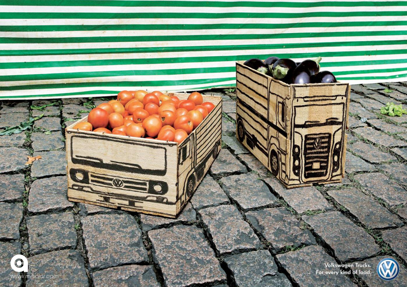 تصویر تبلیغاتی فولکس واگن: سبزیجات