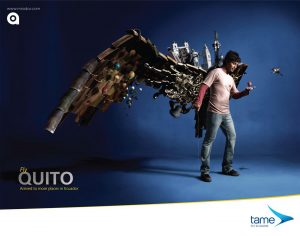 تصویر تبلیغاتی شرکت مسافرتی Tame Ecuador: پرواز به کویتو