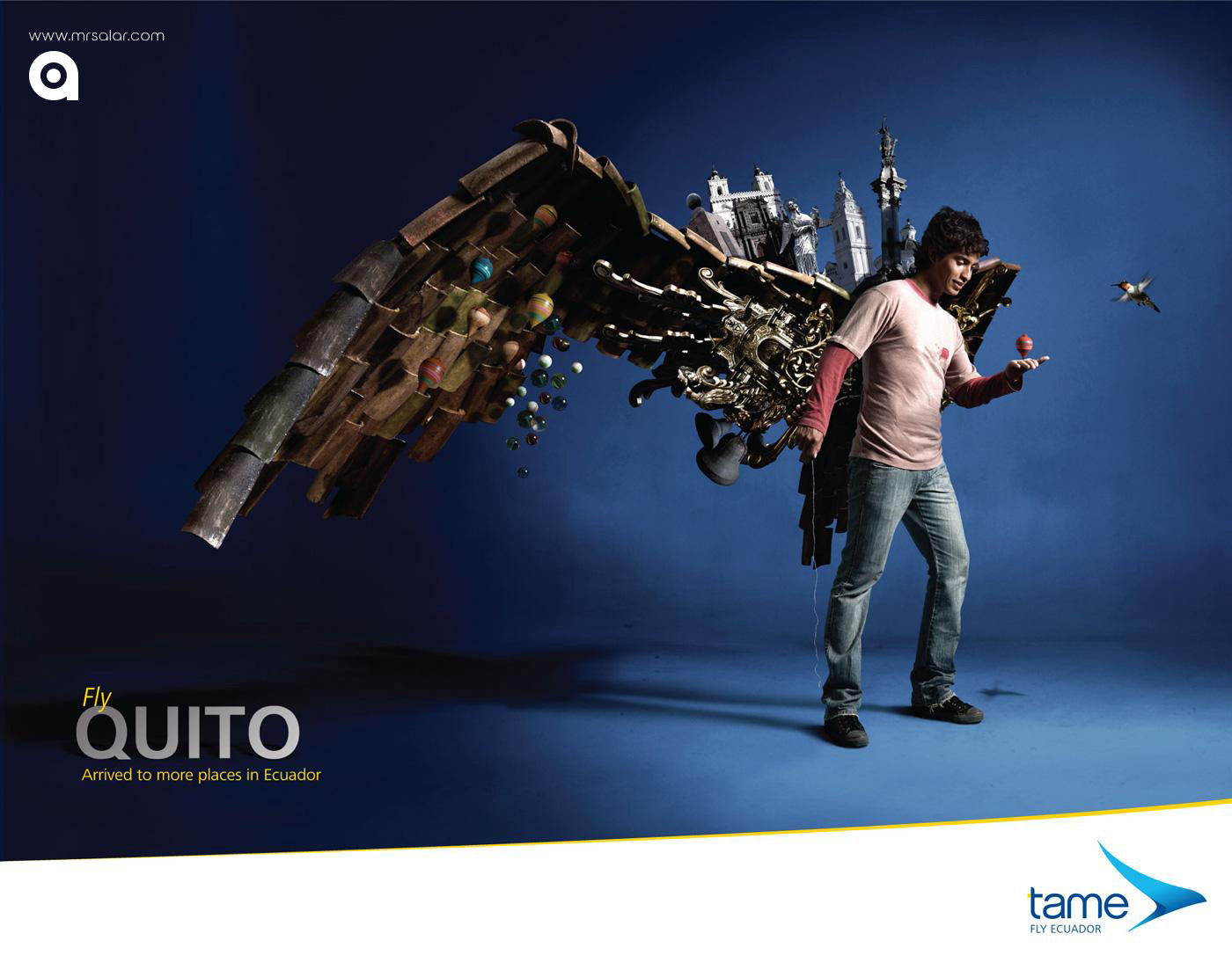 تصویر تبلیغاتی شرکت مسافرتی Tame Ecuador: پرواز به کویتو