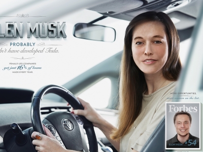 تصویر تبلیغاتی مجله Forbes:‌ اِلِن ماسک