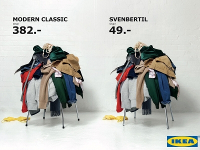 تصویر تبلیغاتی IKEA: صندلی Fritz Hansen و Svenbertil