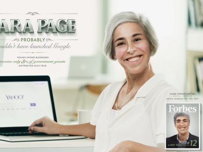 تصویر تبلیغاتی مجله Forbes:‌ لارا پِیج