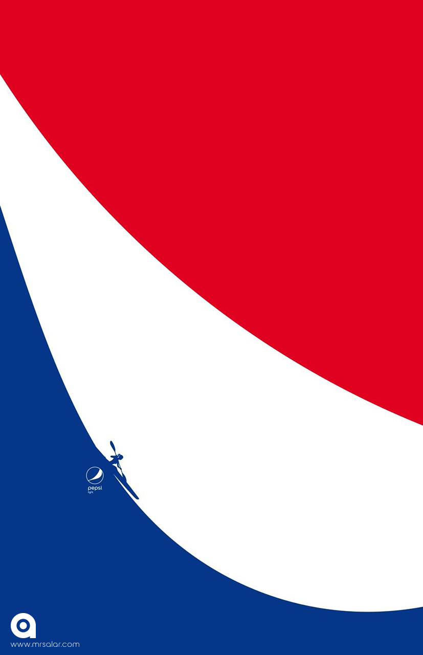 تصویر تبلیغاتی پپسی: احساس سبکی کن! کایاک