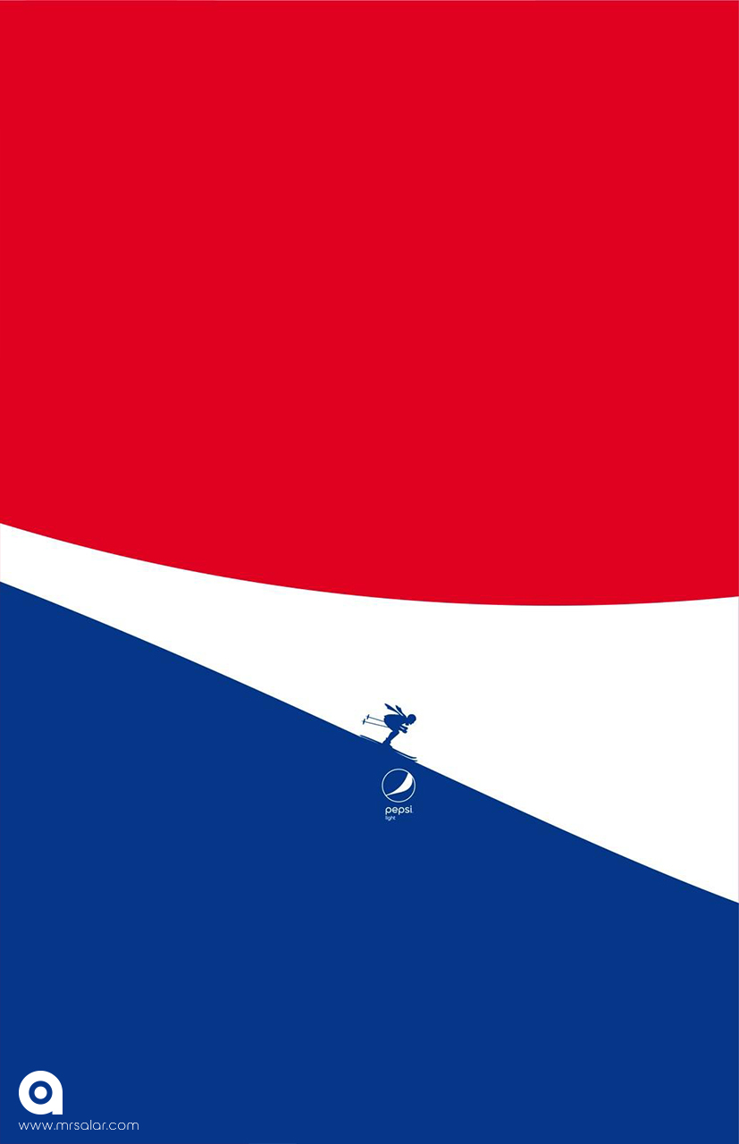 تصویر تبلیغاتی پپسی: احساس سبکی کن! اسکی