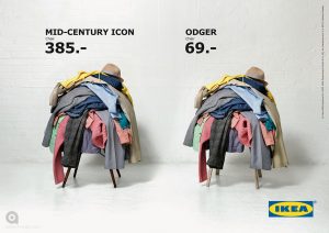 تصویر تبلیغاتی IKEA: صندلی Vitra و Odger