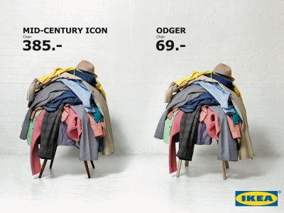 تصویر تبلیغاتی IKEA: صندلی Vitra و Odger