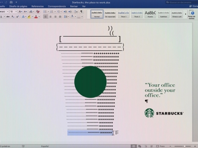 تصویر تبلیغاتی استارباکس: Word