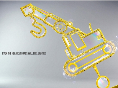 تصویر تبلیغاتی ولوو بارهای سبک: جرثقیل