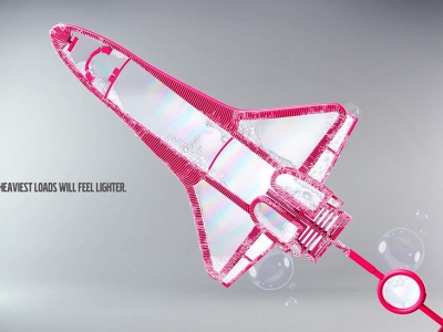 تصویر تبلیغاتی ولوو بارهای سبک: سفینه فضایی