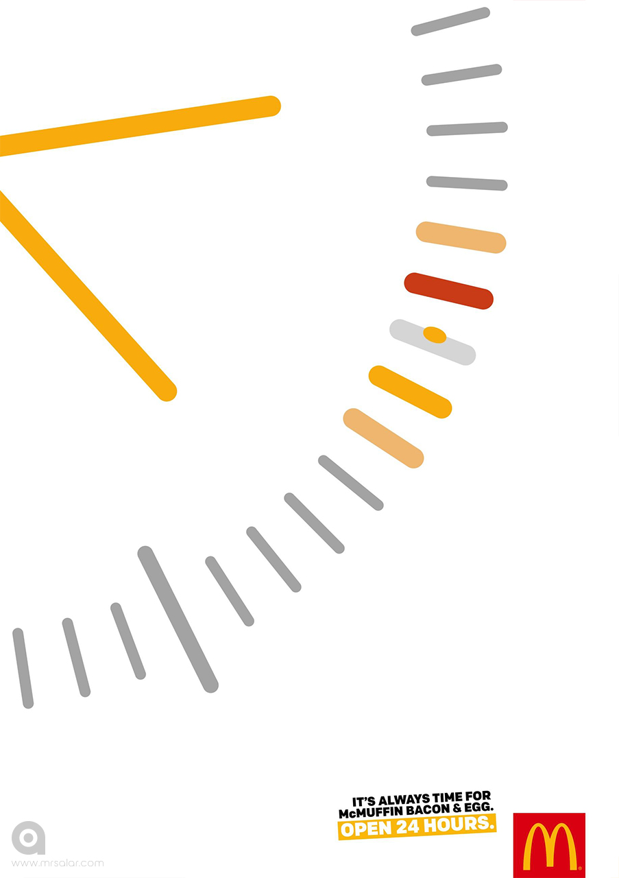 تصویر تبلیغاتی مک‌دونالد مک‌کلاک: بیکن و تخم مرغ