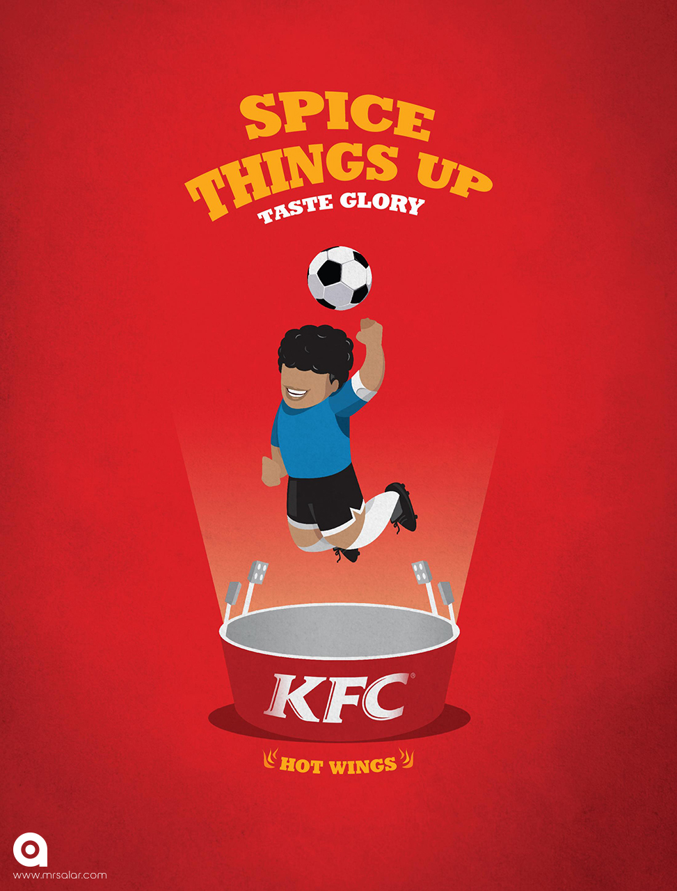 تصویر تبلیغاتی KFC هیجان بخشیدن: دست خدا