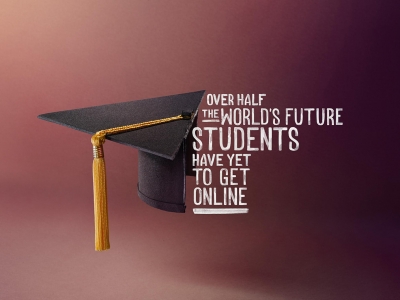 تصویر تبلیغاتی فیسبوک internet.org: دانش‌آموزان