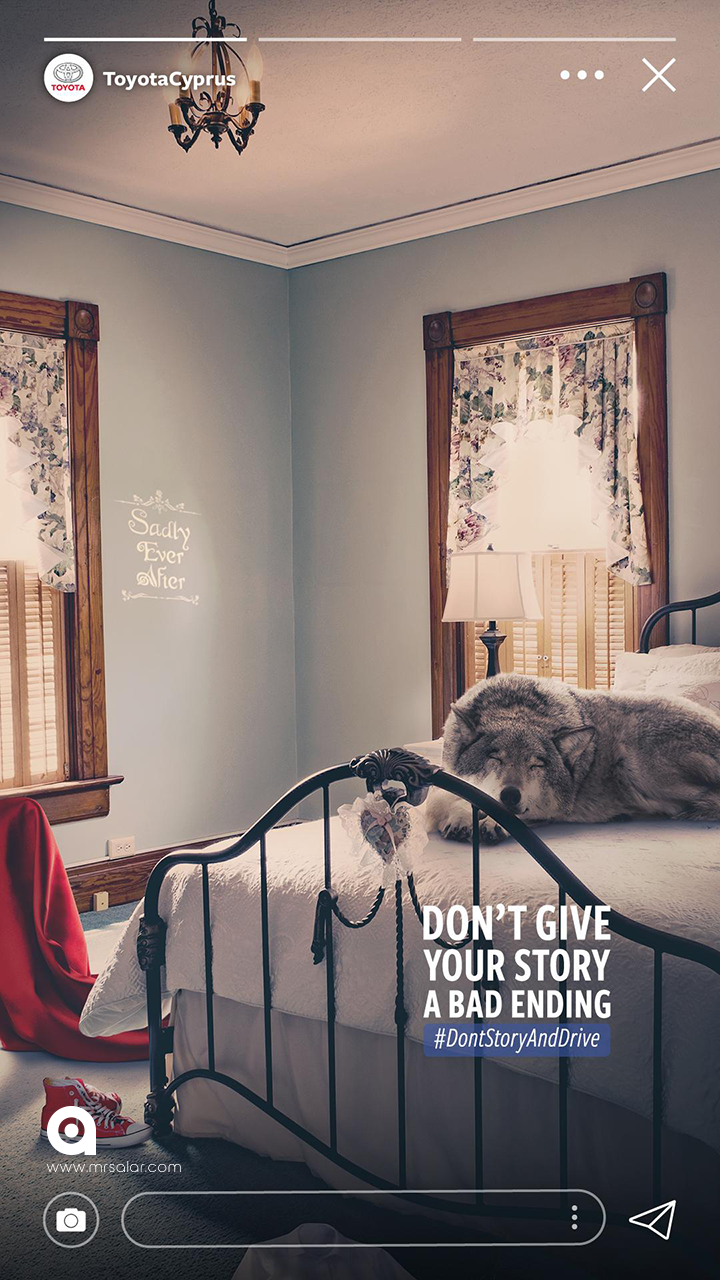 تصویر تبلیغاتی تویوتا: شنل قرمزی