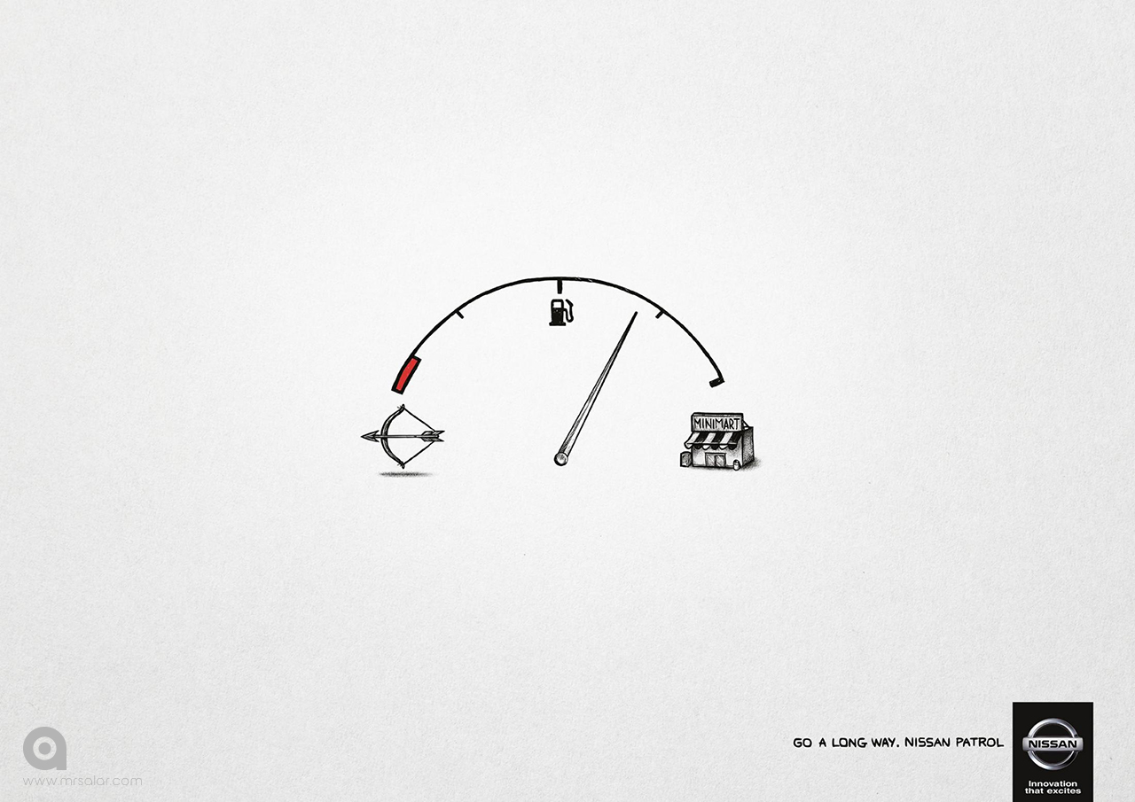 تصویر تبلیغاتی نیسان: طولانی‌تر برو ۱