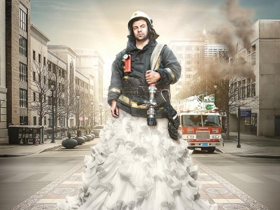 تصویر تبلیغاتی ال‌جی: شستشوی سخت و لطیف با هم ۴