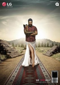 تصویر تبلیغاتی ال‌جی: شستشوی سخت و لطیف با هم ۵